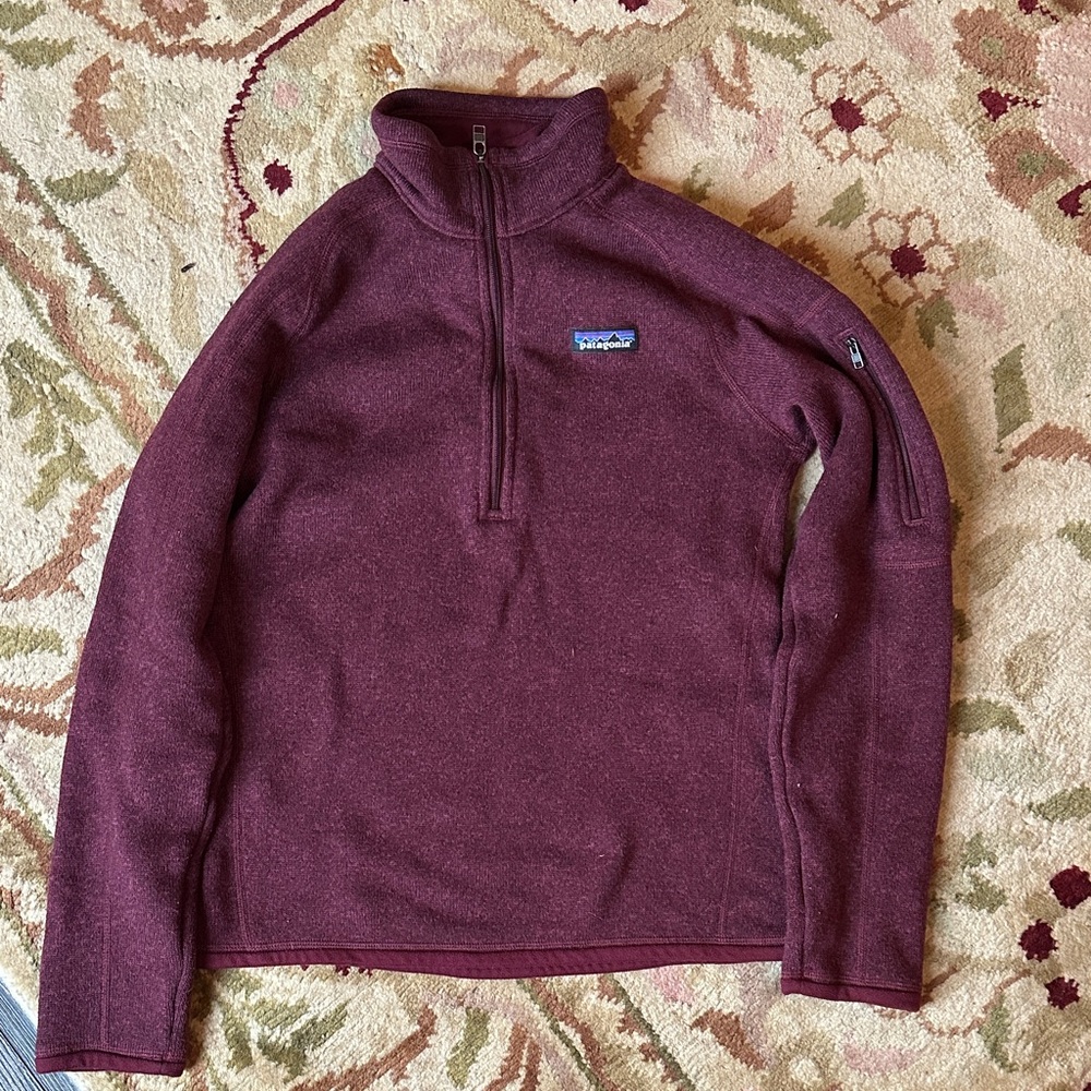 Patagonia Maroon Quarter-Zip Fleece